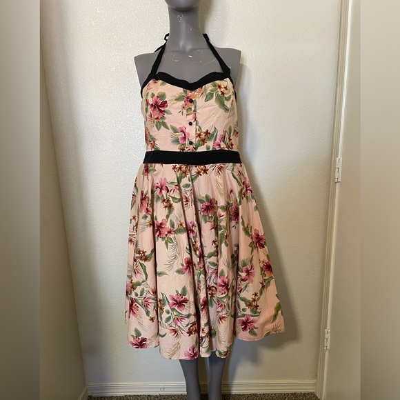 Lucky Thirteen Hawaiian style halter swingg dress size 3 xl 🌺 - Picture 1 of 9